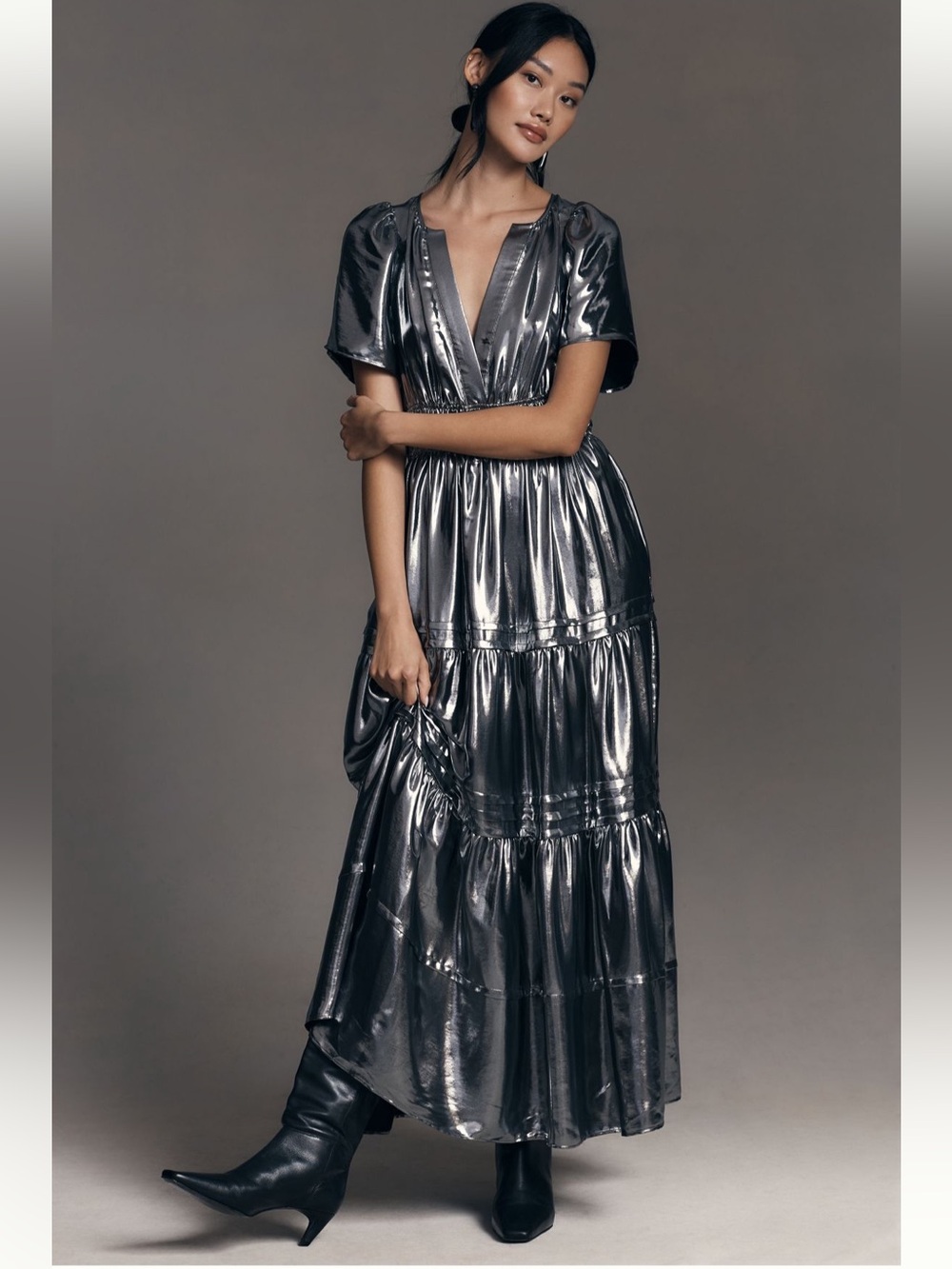The Somerset Maxi Dress: Metallic Edition